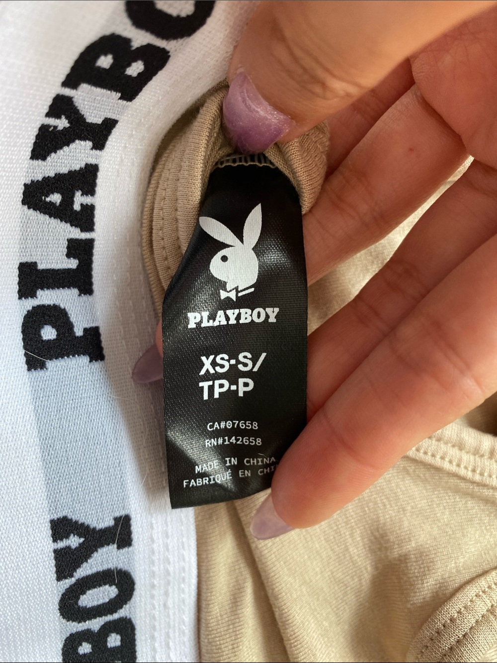 PLAYBOY Beige Racerback Bralette - Picture 3 of 3